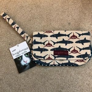 Shark Patterned Wristlet